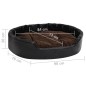 vidaXL Cama de perros felpa y cuero sintético negro marrón 90x79x20 cm
