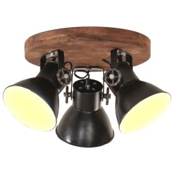 vidaXL Lámpara de techo industrial negra 25 W 42x27 cm E27