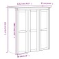 vidaXL Armario con puertas de vidrio BODO madera maciza pino gris vidaXL Armario con puertas de vidrio BODO madera maciza pino gris