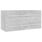 vidaXL Armario para lavabo contrachapada gris hormigón 100x38,5x48 cm vidaXL Armario para lavabo contrachapada gris hormigón 100x38,5x48 cm