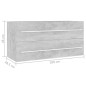 vidaXL Armario para lavabo contrachapada gris hormigón 100x38,5x48 cm vidaXL Armario para lavabo contrachapada gris hormigón 100x38,5x48 cm