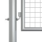 vidaXL Puerta de jardín de acero galvanizado plateado 415x175 cm
