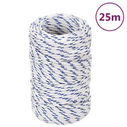 vidaXL Cuerda de barco polipropileno blanco 2 mm 25 m