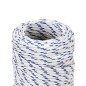 vidaXL Cuerda de barco polipropileno blanco 2 mm 25 m