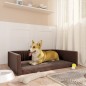 vidaXL Cama de maletero para perros aspecto lino marrón 110x70 cm vidaXL Cama de maletero para perros aspecto lino marrón 110x70 cm