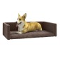 vidaXL Cama de maletero para perros aspecto lino marrón 110x70 cm vidaXL Cama de maletero para perros aspecto lino marrón 110x70 cm