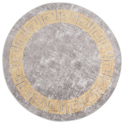 vidaXL Alfombra lavable antideslizante gris φ120 cm
