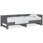 vidaXL Sofá cama extraíble madera maciza de pino gris 2x(90x200) cm vidaXL Sofá cama extraíble madera maciza de pino gris 2x(90x200) cm