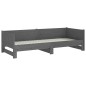 vidaXL Sofá cama extraíble madera maciza de pino gris 2x(90x200) cm vidaXL Sofá cama extraíble madera maciza de pino gris 2x(90x200) cm