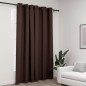 vidaXL Cortina opaca con ojales look de lino gris taupe 290x245 cm vidaXL Cortina opaca con ojales look de lino gris taupe 290x245 cm