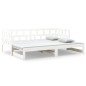 vidaXL Sofá cama extraíble madera maciza de pino blanco 2x(90x200) cm vidaXL Sofá cama extraíble madera maciza de pino blanco 2x(90x200) cm