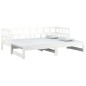 vidaXL Sofá cama extraíble madera maciza de pino blanco 2x(90x200) cm vidaXL Sofá cama extraíble madera maciza de pino blanco 2x(90x200) cm