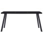 vidaXL Mesa de comedor de vidrio templado negro 180x90x75 cm