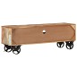 vidaXL Mueble de TV con ruedas madera maciza reciclada 110x30x37 cm