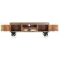 vidaXL Mueble de TV con ruedas madera maciza reciclada 110x30x37 cm