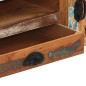 vidaXL Mueble de TV con ruedas madera maciza reciclada 110x30x37 cm
