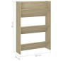 vidaXL Zapateros de pared 2 uds contrachapada roble Sonoma 60x18x90 cm vidaXL Zapateros de pared 2 uds contrachapada roble Sonoma 60x18x90 cm