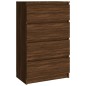 vidaXL Aparador madera contrachapada roble marrón 60x35x98,5 cm vidaXL Aparador madera contrachapada roble marrón 60x35x98,5 cm