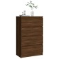 vidaXL Aparador madera contrachapada roble marrón 60x35x98,5 cm vidaXL Aparador madera contrachapada roble marrón 60x35x98,5 cm