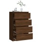 vidaXL Aparador madera contrachapada roble marrón 60x35x98,5 cm vidaXL Aparador madera contrachapada roble marrón 60x35x98,5 cm