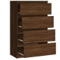 vidaXL Aparador madera contrachapada roble marrón 60x35x98,5 cm vidaXL Aparador madera contrachapada roble marrón 60x35x98,5 cm