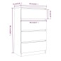 vidaXL Aparador madera contrachapada roble marrón 60x35x98,5 cm vidaXL Aparador madera contrachapada roble marrón 60x35x98,5 cm
