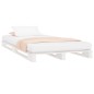 vidaXL Cama de palets madera maciza de pino blanca 100x200 cm vidaXL Cama de palets madera maciza de pino blanca 100x200 cm