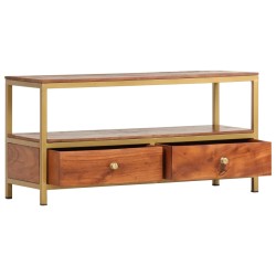 vidaXL Aparador de madera maciza de acacia 90x30x45 cm 