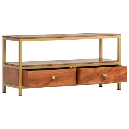 vidaXL Aparador de madera maciza de acacia 90x30x45 cm 