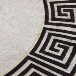 vidaXL Alfombra lavable antideslizante beige claro φ120 cm