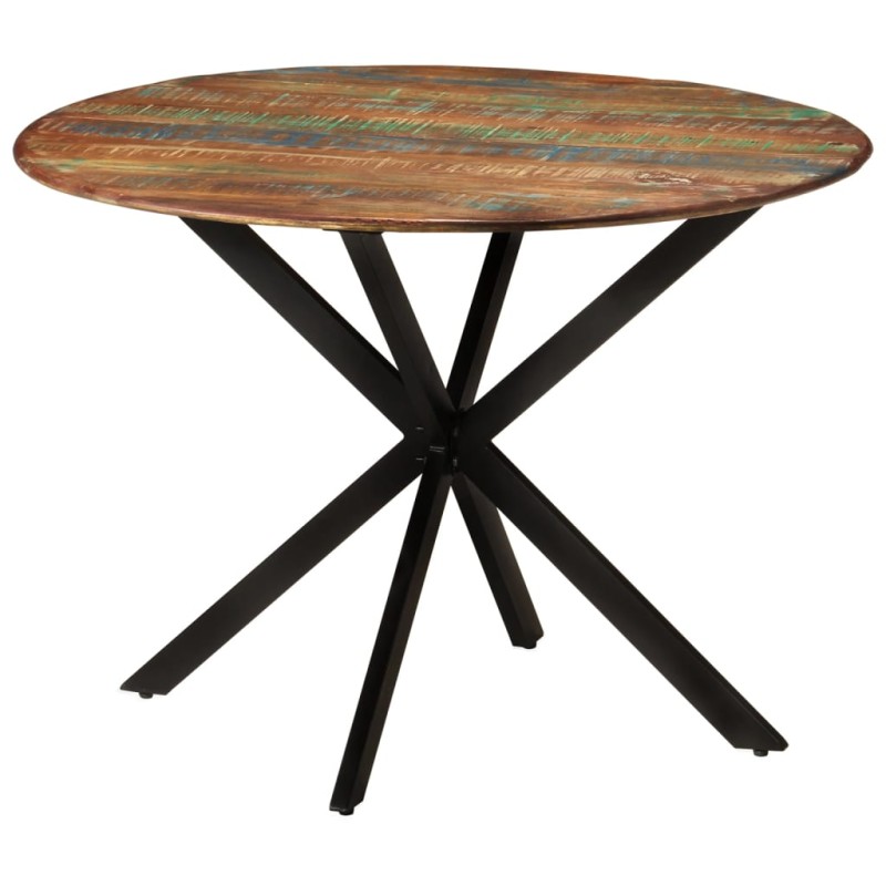 vidaXL Mesa de comedor madera maciza reciclada y acero 110x78 cm vidaXL Mesa de comedor madera maciza reciclada y acero 110x78 cm