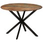 vidaXL Mesa de comedor madera maciza reciclada y acero 110x78 cm vidaXL Mesa de comedor madera maciza reciclada y acero 110x78 cm