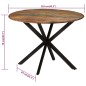 vidaXL Mesa de comedor madera maciza reciclada y acero 110x78 cm vidaXL Mesa de comedor madera maciza reciclada y acero 110x78 cm