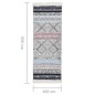 vidaXL Alfombra de algodón rosa y aguamarina 100x300 cm vidaXL Alfombra de algodón rosa y aguamarina 100x300 cm
