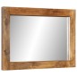 vidaXL Espejo de vidrio y madera maciza de mango 70x50 cm