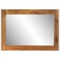 vidaXL Espejo de vidrio y madera maciza de mango 70x50 cm