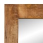 vidaXL Espejo de vidrio y madera maciza de mango 70x50 cm