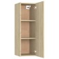 vidaXL Mueble de TV madera contrachapada color roble 30,5x30x90 cm