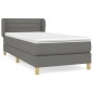 vidaXL Cama box spring con colchón tela gris oscuro 90x200 cm vidaXL Cama box spring con colchón tela gris oscuro 90x200 cm