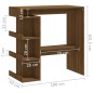 vidaXL Mesa alta con estante marrón roble 100x50x101,5 cm vidaXL Mesa alta con estante marrón roble 100x50x101,5 cm