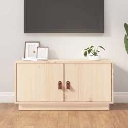 vidaXL Mueble de TV de madera maciza de pino 80x34x40 cm
