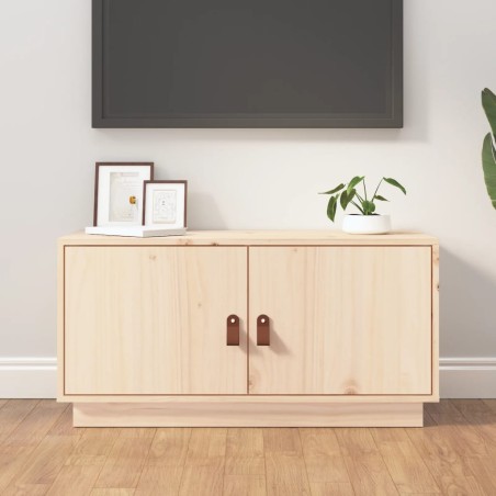 vidaXL Mueble de TV de madera maciza de pino 80x34x40 cm