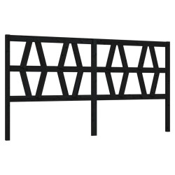 vidaXL Cabecero de cama madera maciza de pino negro 186x4x100 cm