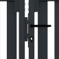 vidaXL Cancela doble de valla de acero gris antracita 306x150 cm 