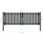 vidaXL Cancela doble de valla de acero gris antracita 306x150 cm 