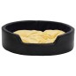 vidaXL Cama de perro felpa cuero sintético negro amarillo 79x70x19 cm vidaXL Cama de perro felpa cuero sintético negro amarillo 79x70x19 cm