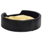 vidaXL Cama de perro felpa cuero sintético negro amarillo 79x70x19 cm vidaXL Cama de perro felpa cuero sintético negro amarillo 79x70x19 cm