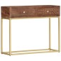 vidaXL Mesa consola de madera maciza de mango 90x30x75 cm vidaXL Mesa consola de madera maciza de mango 90x30x75 cm