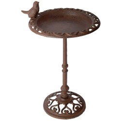 Esschert Design Bañera para pájaros 22,5x22,5x38,5 cm FB165 