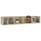 vidaXL Estante de pared para CD contrachapada color roble 100x18x18 cm